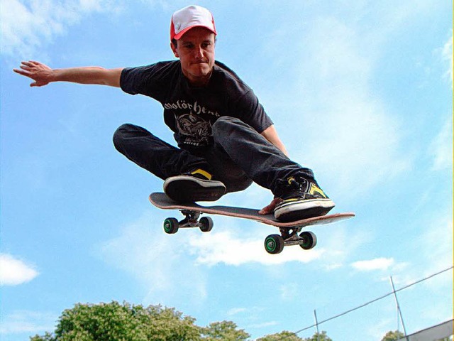 Hhenflug eines Skaters in Endingen  | Foto: Patrik Mller