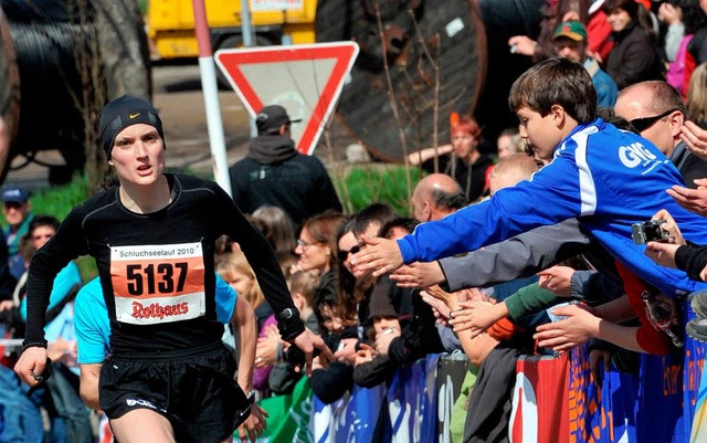 Zweiter Start, erster Sieg: Die  Stude... 26. internationalen Schluchseelauf .   | Foto: Patrick Seeger