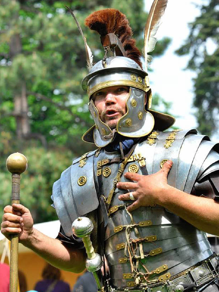 Das Archologische Museum Colombischlssle hatte zu einem Rmerfest in Freiburg eingeladen.