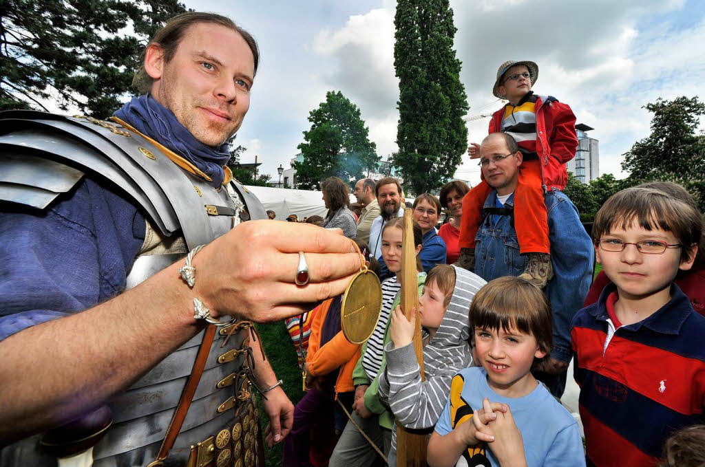 Das Archologische Museum Colombischlssle hatte zu einem Rmerfest in Freiburg eingeladen.