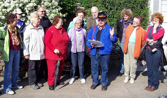 Sachlich, aber auch wieder mit Humor a...ul Fehrenbach mit seiner Schirmmtze.   | Foto: alfons vgele