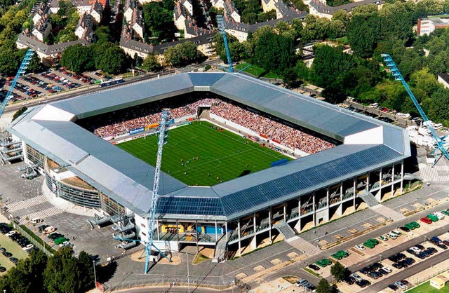 Schnes Stadion, schrge Insassen: Die Fuball-Arena in Rostock  | Foto: FC Hansa Rostock