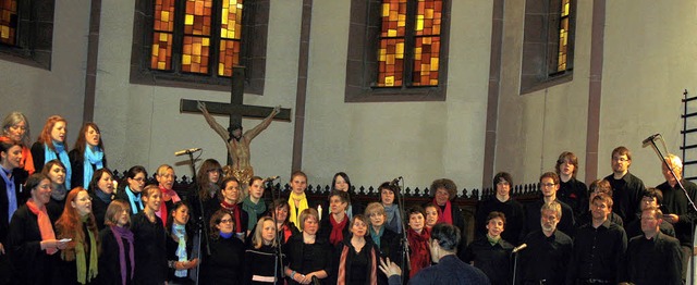 Stimmgewaltiges Gotteslob: MPG-Snger in der Stiftskirche  | Foto: heidi fssel