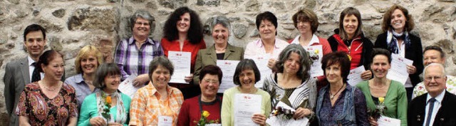 Die Teilnehmerinnen des  Qualifizierun...om Caritasverband (zweite von rechts)   | Foto: barbara schmidt
