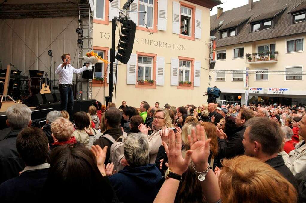 Gute Laune bei den Heimattagen – trotz schlechtem Wetter.