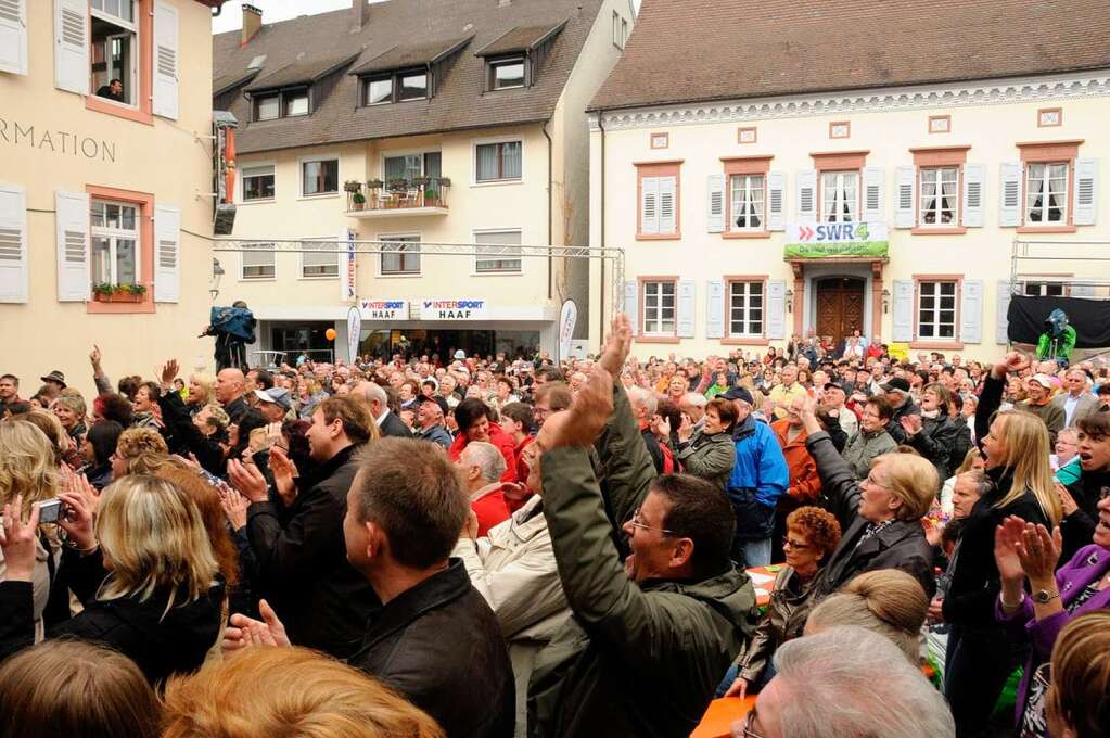 Gute Laune bei den Heimattagen – trotz schlechtem Wetter.