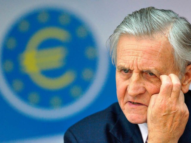 Wirkt ziemlich bedrckt &#8211;  Jean-Claude Trichet.  | Foto: dpa