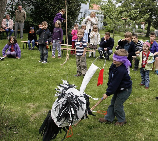 Pinata &#8211; das Spiel aus Mittelamerika kam gut an.   | Foto: heidi fssel