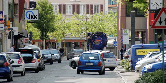 Palmstrae: Auch hier geht die Belastu...nzeiten nach den Berechnungen zurck.   | Foto: Nikolaus Trenz