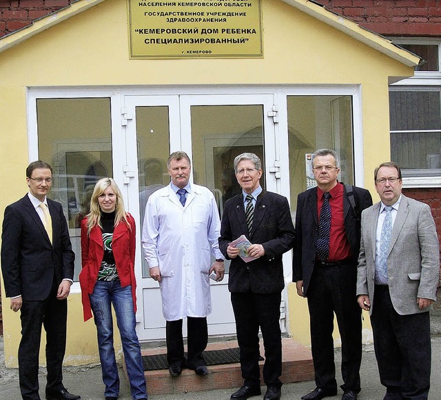Zu Gast  in Kemerovo (von links): Mark...ler, Josef Schwuger und Martin Mller   | Foto: BZ