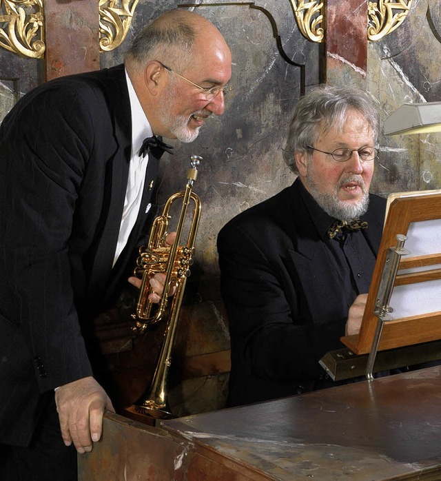 Claude Rippas (links) und Friedrich Fr... in Ettenheimmnster festliche Musik.   | Foto: Veranstalter