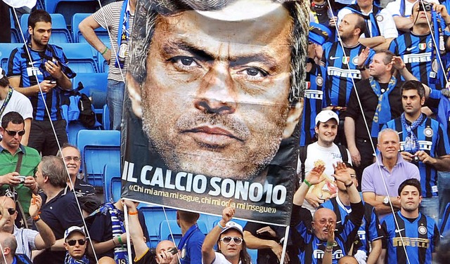Den Inter-Fans bleibt wohl nur noch das Bild von Jose Mourinho.  | Foto: dpa