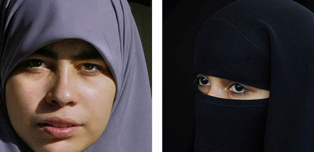 Verschleierung in Saudi-Arabien: Nikab (links) und Hidschab   | Foto: AFP