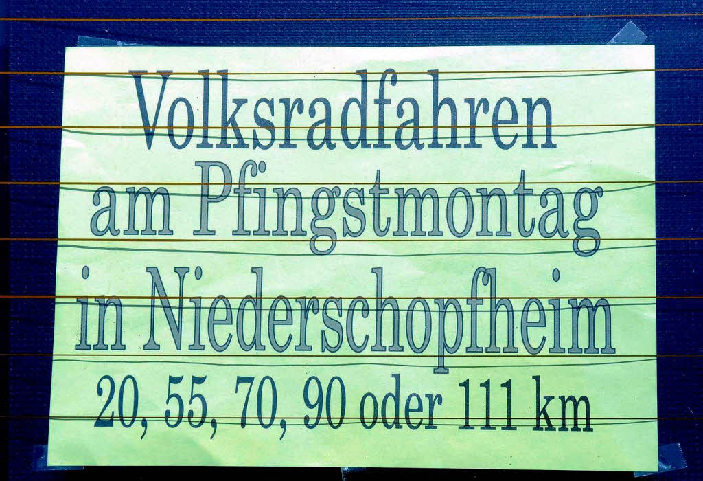 35. Volksradfahren mit 28. Ortenauer Tourenfahrt des RMSV Niederschopfheim