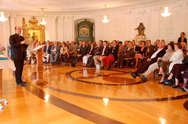 Ganz im Zeichen des Missbrauchsskandal...es des Jesuitenkollegs in St. Blasien.  | Foto: Kathrin Blum