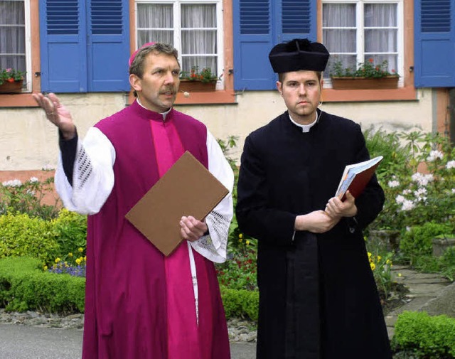 Sie errterten im Drama &#8222;Die Mau...l Blanck (Mathias Pfefferle, rechts).   | Foto: Eberhard GroSS