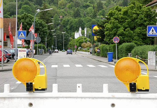 Weiler Strae: Derzeit ist hier Bauste...hier eine Grobaustelle eingerichtet.   | Foto: Nikolaus Trenz