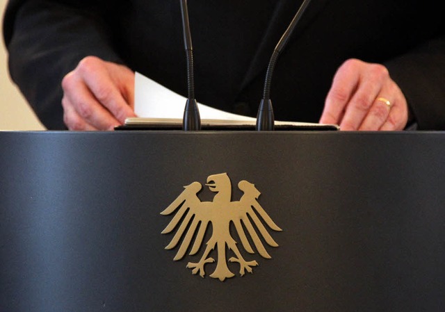 Der Bundesadler, Dienstzeichen des Bundesprsidenten.  | Foto: dpa