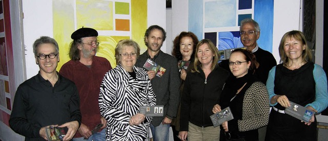 Kunst-Tour mit (von links) Dieter Rott...ans-Jrgen Trul und  Heide Bachofer.   | Foto: Michael Haberer