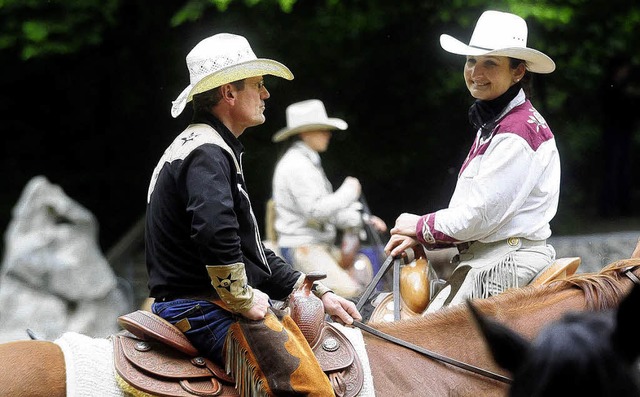 Charming Cowgirl, mad Cowboy? Begegnun...ernreitern beim Turnier in Ichenheim.   | Foto: wolfgang knstle