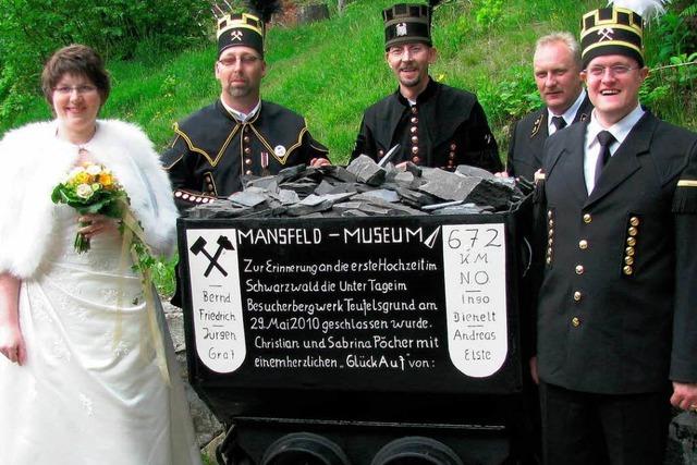 Die erste Hochzeit unter Tage in einem Bergwerk