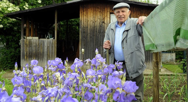 Arnold Schleifnigs Garten auf den Gutl...fr die gesamte Schrebergartenanlage.   | Foto: Thomas Kunz