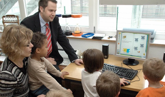 Schlau mit der Maus: Computer fr Kindergartenkinder.   | Foto: Bleyer