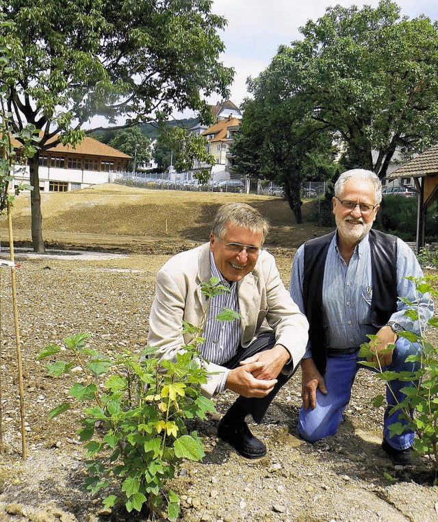Stiftungsvorsitzender Klaus Tillmann (...fnung des Stoll-Gartens in Waldshut.    | Foto: Martin