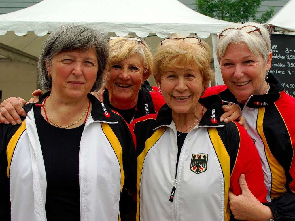 Vier Sportlerinnen vom TV Heidelsheim bei Bruchsal