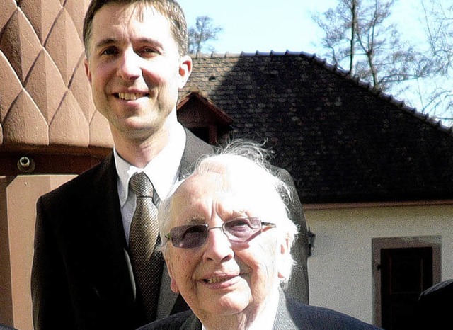 Professor Ingo Dittrich (links) und Lehrstuhlstifter Georg Dietrich.  | Foto: Hochschule Offenburg