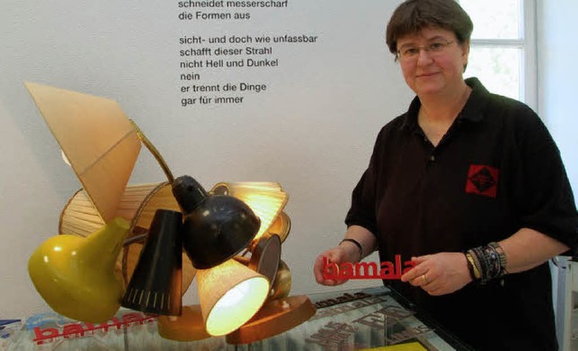 Ingrid Bialek nimmt die Besucher im Sc...auf die Reise zu Schrift und Technik.   | Foto: Wolfgang Beck