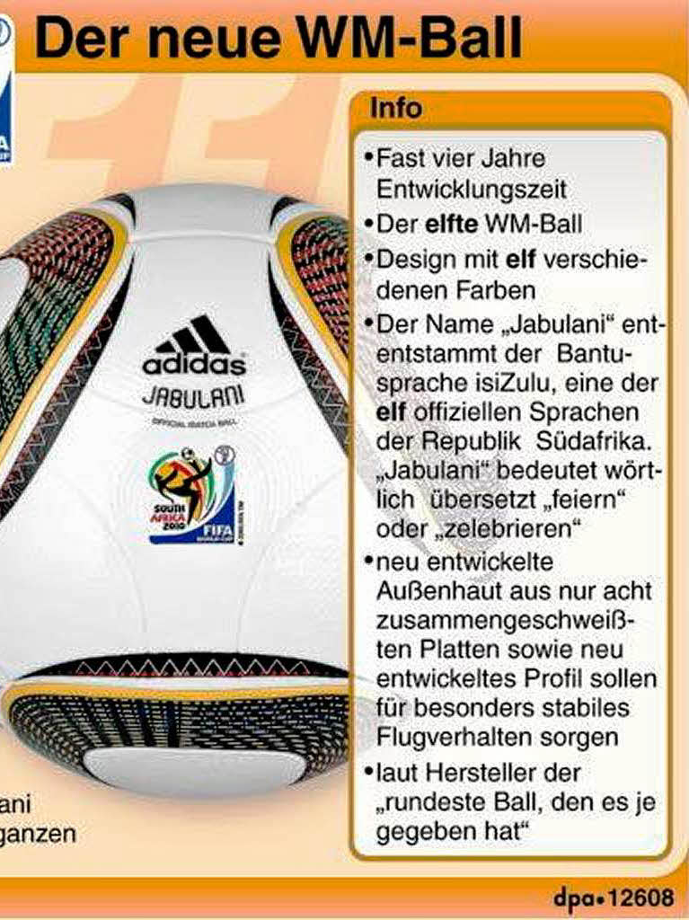 Alle Fakten zum Ball der WM 2010.