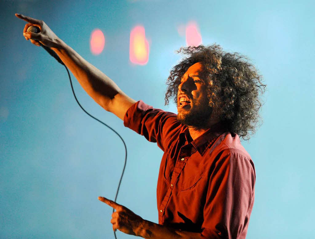 Sänger Zack de la Rocha von Rage Against The Machine. Sänger Zack de la Rocha von Rage Against The Machine.