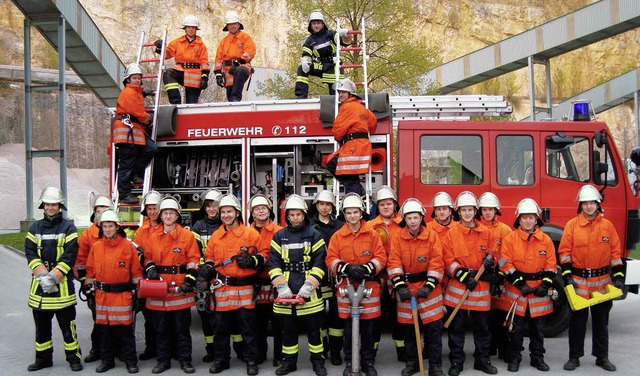 Teile des Feuerwehrlehrgangs wurden am Kalkwerk Istein absolviert.  | Foto: Privat