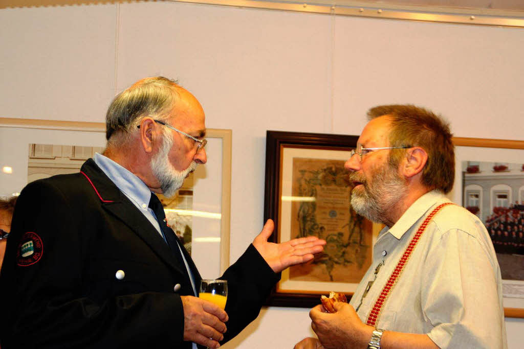 Die Ausstellung zur Geschichte der Wehrer Wehr stie auf groes Interesse.