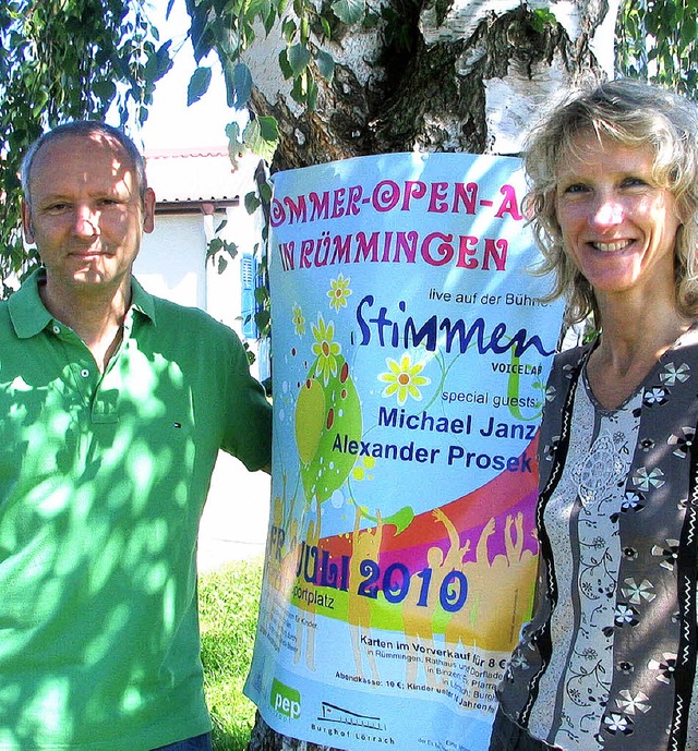 Daniela Meier und Richard Geppert freu...ch aufs Openair-Konzert in Rmmingen.   | Foto: BODE