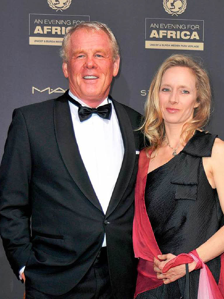 Bei der Unicef-Gala in Offenburg: Schauspieler Nick Nolte und seine Lebensgefhrtin Clytie Lane