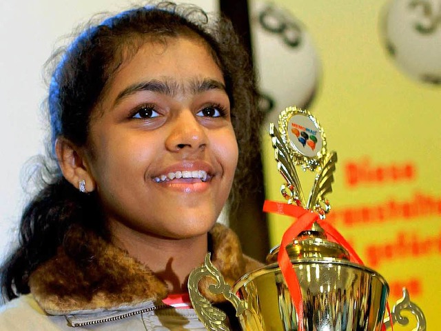 Die neue Weltmeisterin im Kopfrechnen: Priyanshi Somani aus Indien  | Foto: dpa