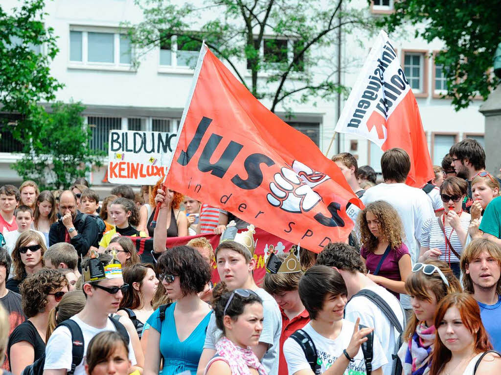 In Freiburg protestierten diesmal deutlich weniger Menschen als im Vorjahr.