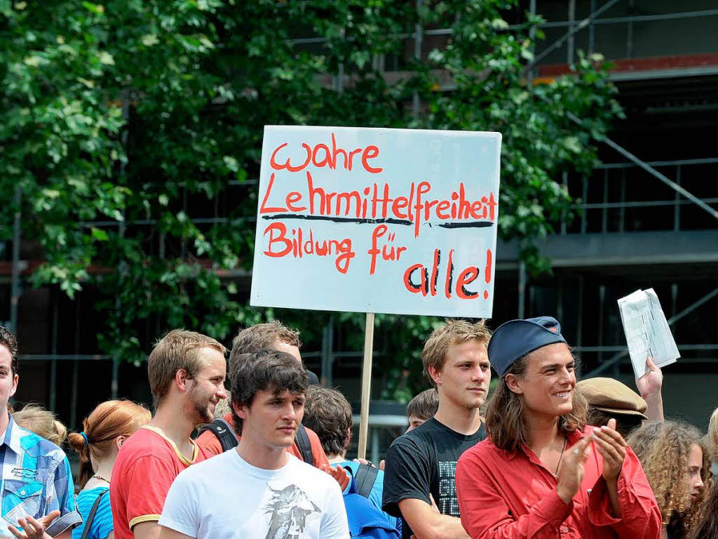 In Freiburg protestierten diesmal deutlich weniger Menschen als im Vorjahr.