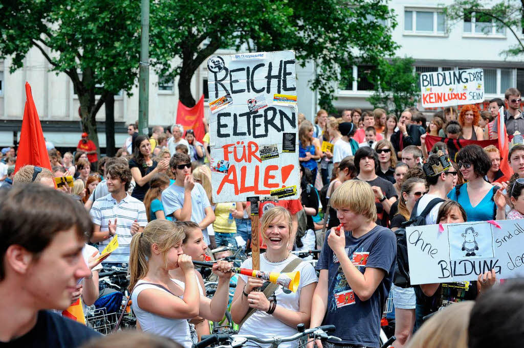 In Freiburg protestierten diesmal deutlich weniger Menschen als im Vorjahr.