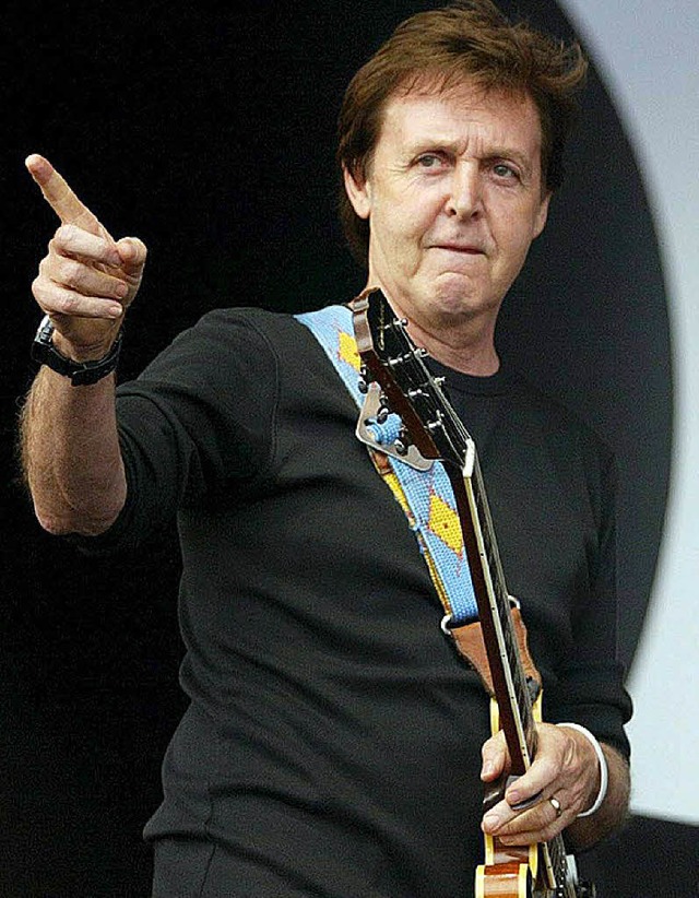 Da geht&#8217;s lang: Paul McCartney t...Juni beim Isle-of-Wight-Festival auf.   | Foto: dpa