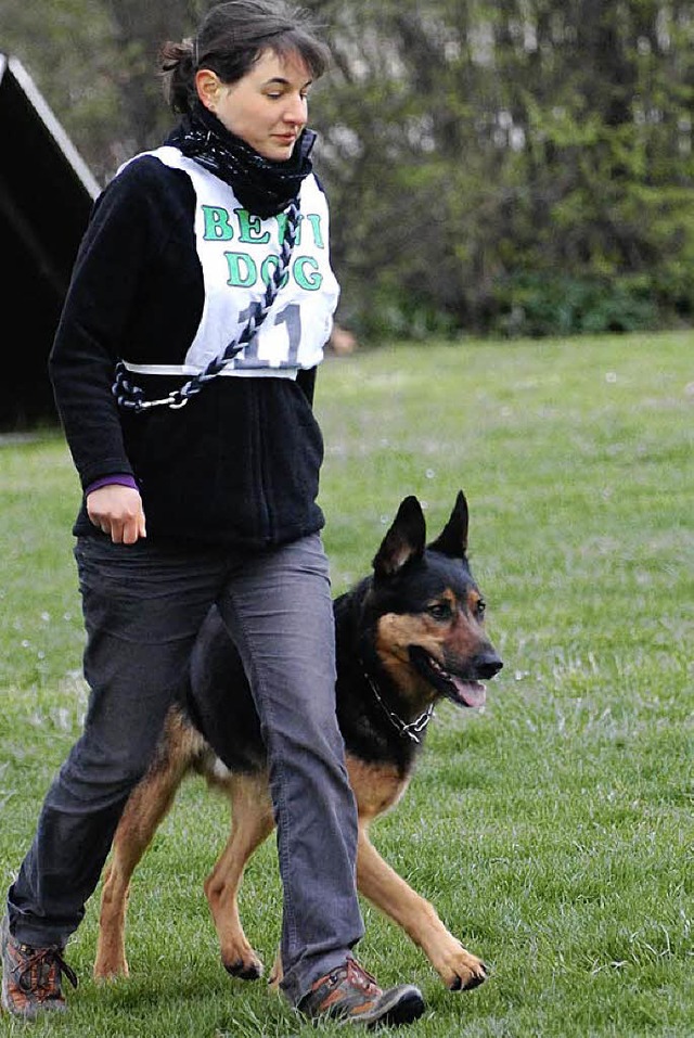 Daniela Weinmann und ihr Hund Felix auf Erfolgskurs.   | Foto: Bz