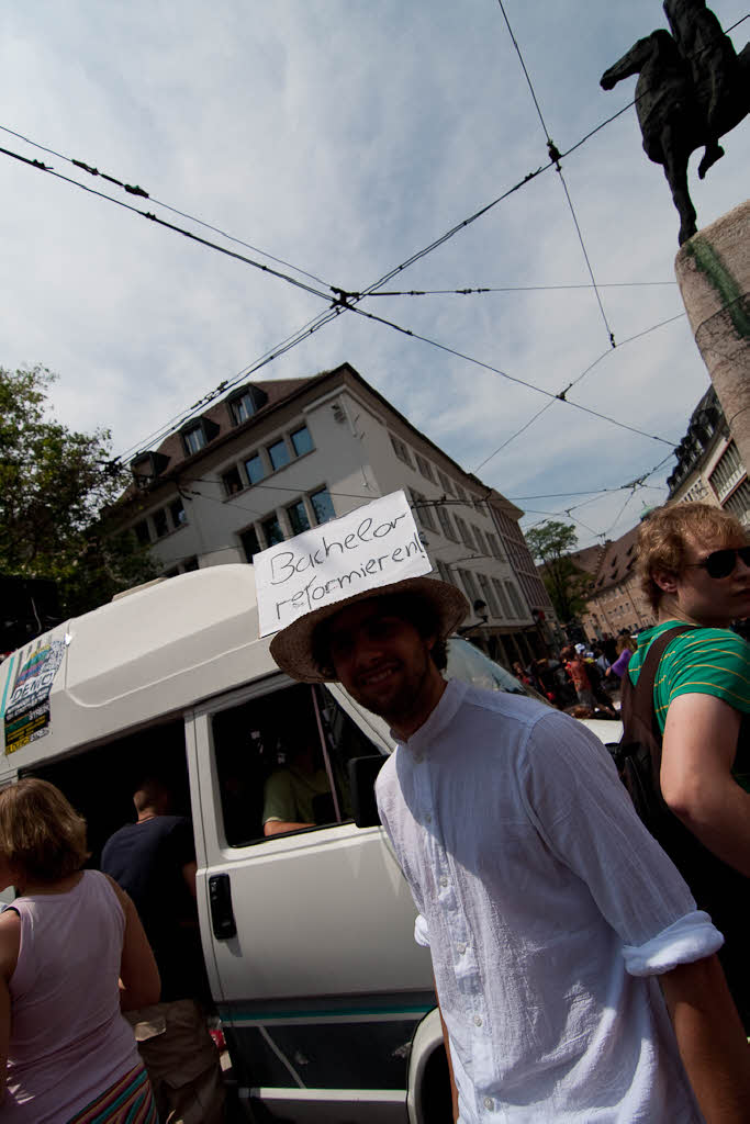 In Freiburg protestierten diesmal deutlich weniger Menschen als im Vorjahr.