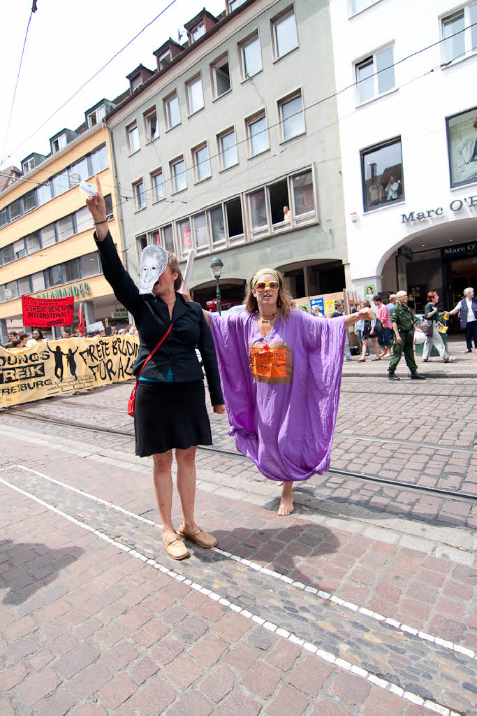 In Freiburg protestierten diesmal deutlich weniger Menschen als im Vorjahr.