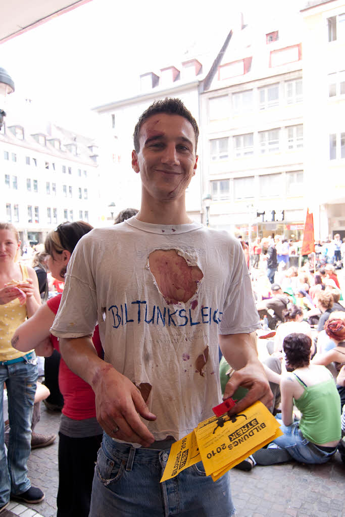 In Freiburg protestierten diesmal deutlich weniger Menschen als im Vorjahr.