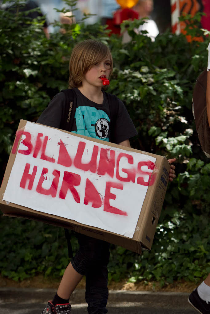 In Freiburg protestierten diesmal deutlich weniger Menschen als im Vorjahr.