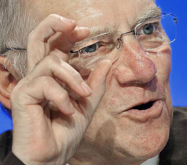 Finanzminister Wolfgang Schuble erlutert das Sparpaket.   | Foto: ddp