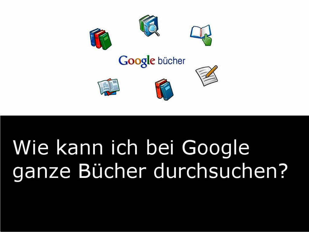 Inzwischen ist die Volltextsuche in Bchern mglich. Unter http://books.google.com/googlebooks/midterms.html findet man alle wichtigen Informationen dazu.