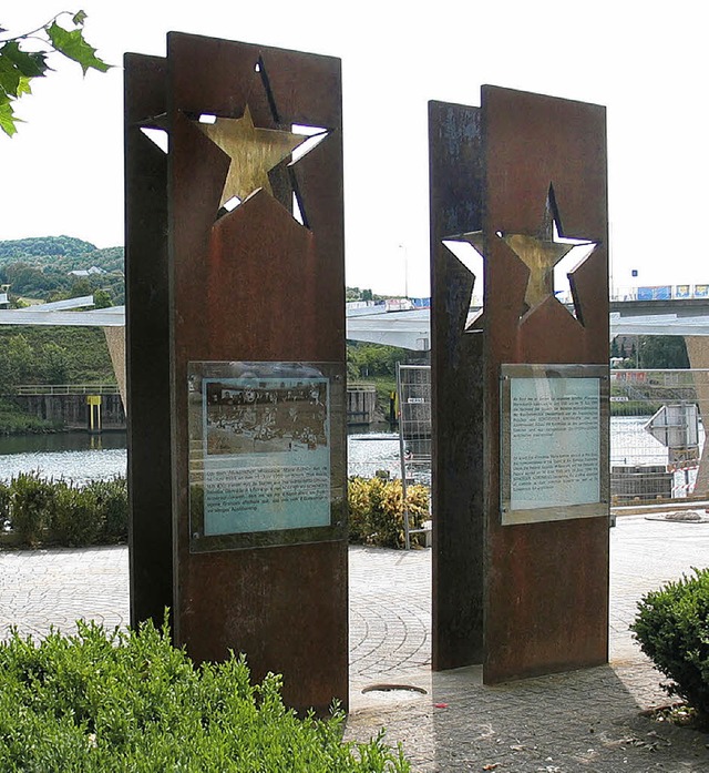 Denkmal fr Schengens groe Stunde: Stelen erinnern ans Abkommen  | Foto: stlb